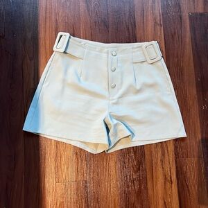 Cider high waisted belted shorts mint small